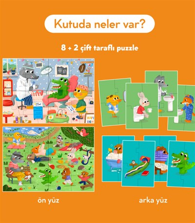 Moritoys My Self Care Routine : Çift Taraflı 8 + 2 Puzzle