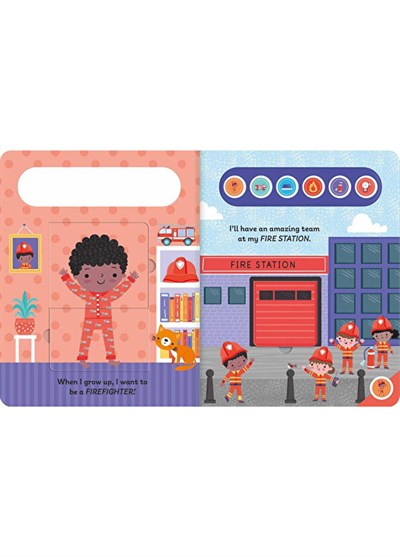 North Parade Publishing Firefighter Light and Sound Book  İngilizce  Sesli Çocuk Kitabı  (6 Button)