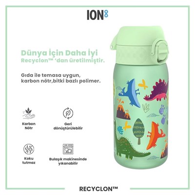 ION8  Çocuk  Suluk - Dinozorlar- 350 ml - Sızdırmaz