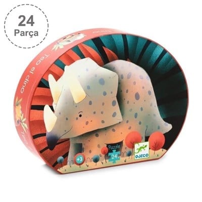 Djeco Dekoratif Puzzle 24 Parça - Teo The Dinosaur