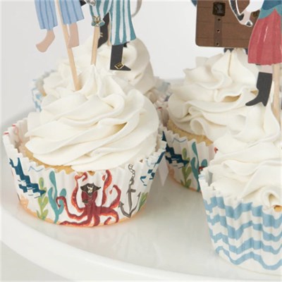 Meri Meri - Pirate Ship Cupcake Kit - Korsan Gemisi Cupcake Seti - 24lü