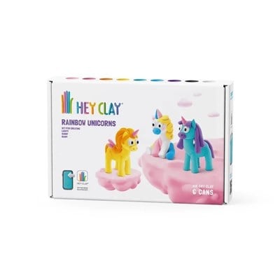Hey Clay Hava ile Kuruyan Kil (6lı Kutu) - Rainbow Unicorns ( Lighty, Sunny, Rainy )