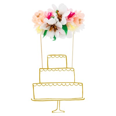Meri Meri - Flower Bouquet Cake Topper - Çiçek Buketi Pasta Süsü