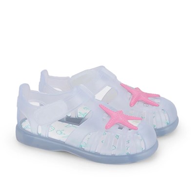 Igor Tobby Velcro Estrella S10234-104 Beyaz / Fuşya ( Blanco / Fuchia) Çocuk Sandalet
