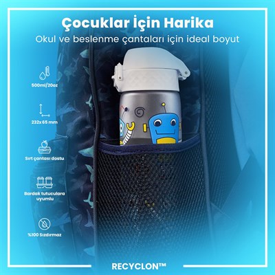 ION8 İnce Suluk - Robotlar - 500 ml - Sızdırmaz
