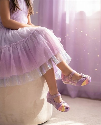 Mini Melissa Ultragirl Uni BB  Parıltılı Leylak  Kız Çocuk Babet 35917