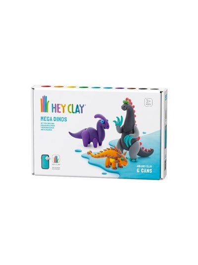 Hey Clay Hava ile Kuruyan Kil (6lı Kutu) - Mega Dinozorlar (Ankylosaurus, Parasaurolophus, Therizinosaurus)