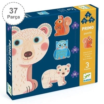 Djeco İlerleyen Puzzle - In The Forest - 9, 12, 16 Pcs