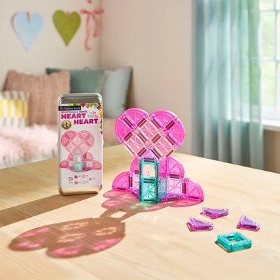 MAGNA-TILES Heart to Heart Travel Set – Kalpli Set Manyetik Bloklar (26 Parça)