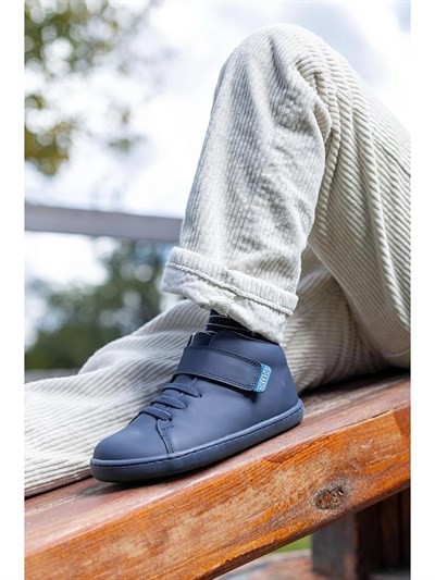 HOPFRÖG Smart Walker High Top Süper Mat Lacivert Barefoot Çocuk Botu
