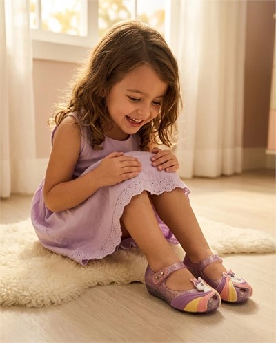 Mini Melissa Ultragirl Uni BB  Parıltılı Leylak  Kız Çocuk Babet 35917