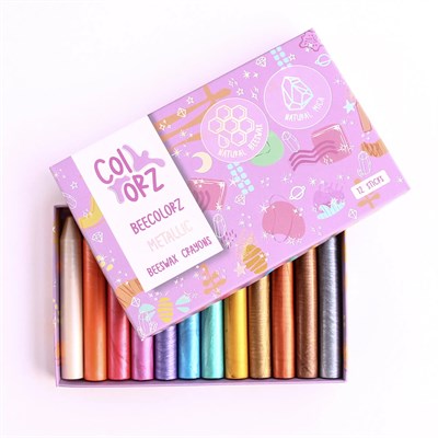 Colorz 12 Metalik Renk Kalem Balmumu Patel Boya Seti