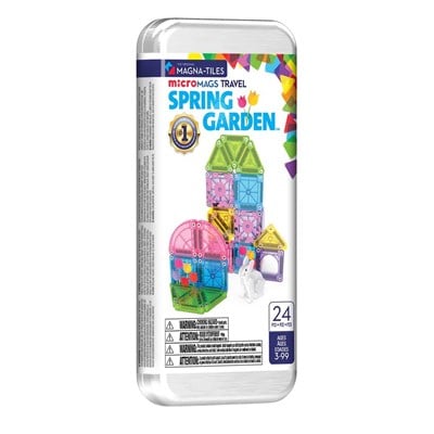 MAGNA-TILES Spring Garden – Bahar Bahçesi (24 Parça) Manyetik Seyahat Seti