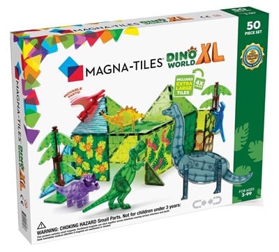 MAGNA-TILES Dinozor Dünyası XL Manyetik Bloklar (50 Parça)