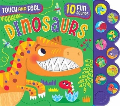 North Parade Publishing 10 Fun Sounds Touch and Feel: Dinosaurs İngilizce Sesli Kitap (10 Buton)