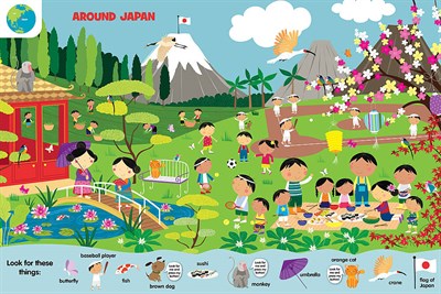 North Parade Publishing Search & Find: Around the World (10 Button)