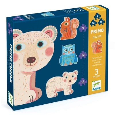 Djeco İlerleyen Puzzle - In The Forest - 9, 12, 16 Pcs