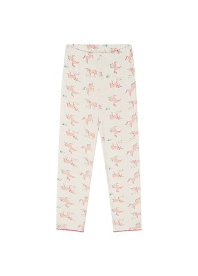 Antebies Unicorn Masalı Pembe Desenli Uzun Kollu Taytlı Kız Çocuk Pijama Takımı