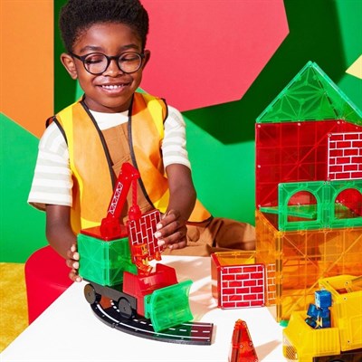 MAGNA-TILES Builder İnşaat XL Manyetik Bloklar (50 Parça)