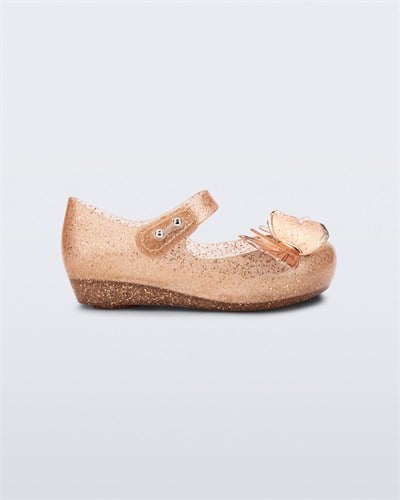 Mini Melissa Ultragirl  Fly Sandal III BB  Simli Bej  Kız Çocuk Sandalet  32849