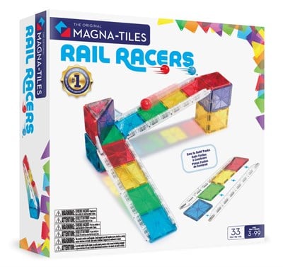 MAGNA-TILES Rail Racers Manyetik Blok Seti (33 Parça)