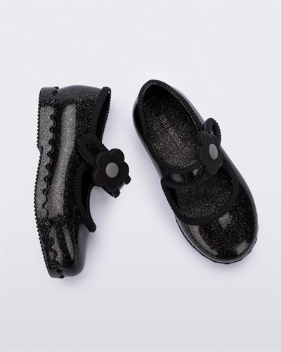 Mini Melissa Hip Ballerina BB Simli Siyah Kız Çocuk Babet 36261