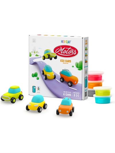Hey Clay Hava ile Kuruyan Kil 6lı kutu Set - Eko Arabalar