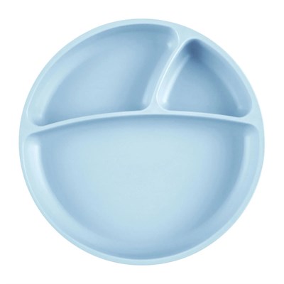 OiOi Vakumlu Mama Tabağı Porsiyon Mineral Blue
