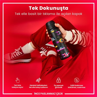 ION8 Paslanmaz Çelik İnce  Suluk - Uzay Gemileri - 600 Ml Sızdırmaz