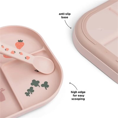 Done by Deer Foodie compartment plate Tiny Farm Powder