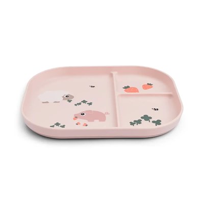 Done by Deer Foodie compartment plate Tiny Farm Powder