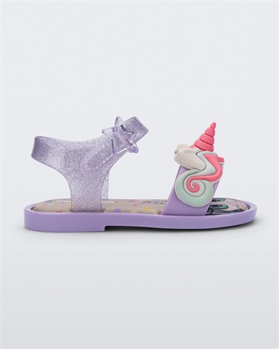 Mini Melissa Mar Sandal Uni BB Lila Kız Bebek  Sandalet