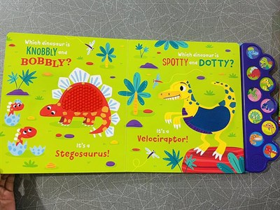 North Parade Publishing 10 Fun Sounds Touch and Feel: Dinosaurs İngilizce Sesli Kitap (10 Buton)