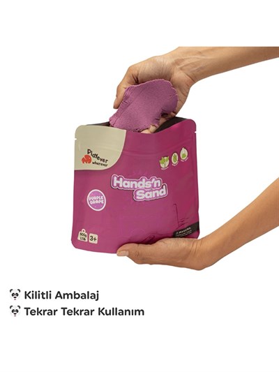 Playever Handsn Sand Doğal Kinetik Kum 500gr - Mor