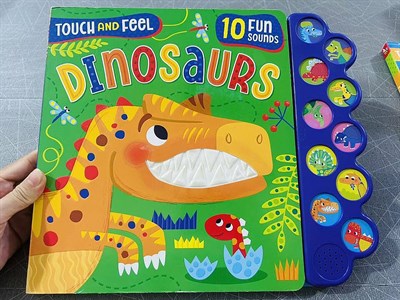 North Parade Publishing 10 Fun Sounds Touch and Feel: Dinosaurs İngilizce Sesli Kitap (10 Buton)