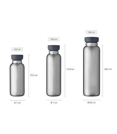Mepal Insulated Bottle Ellipse Yalıtımlı Natural Brushed 500 ml