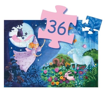 Djeco Dekoratif Puzzle 36 Parça - The Fairy And The Unicorn