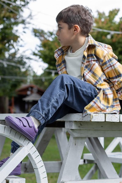 HOPFRÖG Smart Walker Junior Mor Işık Barefoot Çocuk  Ayakkabısı