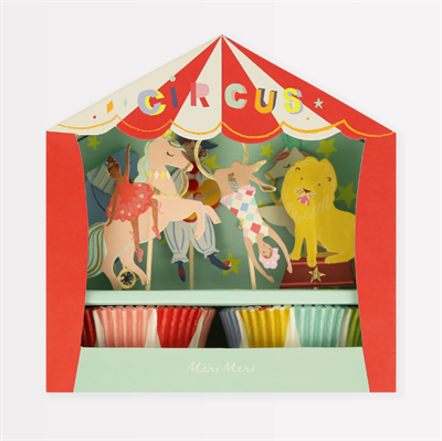 Meri Meri - Circus Cupcake Kit - Sirk Cupcake Kit (x24)