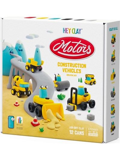 Hey Clay Hava ile Kuruyan Kil (12li Kutu) - İnşaat Araçları