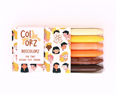 Colorz 6 Renk Sert Balmumu Ten Renkleri Kalem Pastel Boya Seti