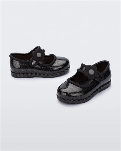 Mini Melissa Hip Ballerina BB Simli Siyah Kız Çocuk Babet 36261