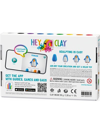 Hey Clay Hava ile Kuruyan Kil (6lı Kutu) - Kuşlar (Tukan, Penguen, Tavuskuşu)