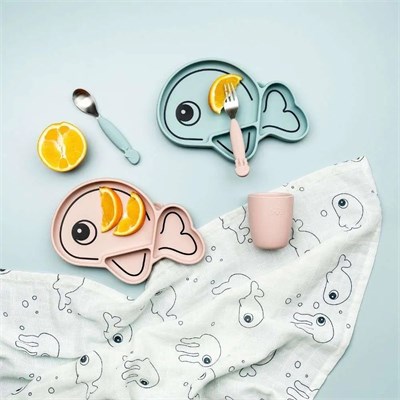 Done by Deer  Sea Friends Paslanmaz Çelik Çatal ve Kaşık Seti Mavi
