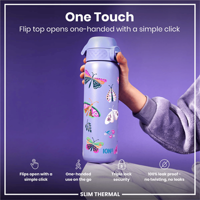 ION8  İnce Su Termosu  Kelebekler 500 Ml Sızdırmaz