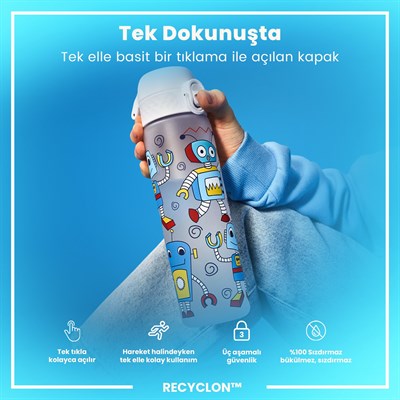 ION8 İnce Suluk - Robotlar - 500 ml - Sızdırmaz
