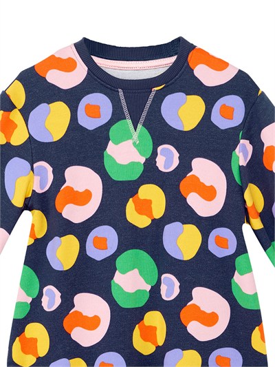 Denokids Çok Renkli Çiçekli Kız Çocuk Elbise