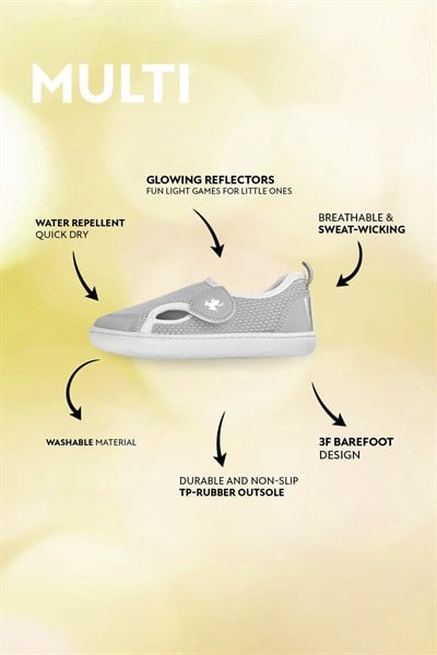 HOPFRÖG Multi Gri Mix Barefoot Çocuk Ayakkabısı