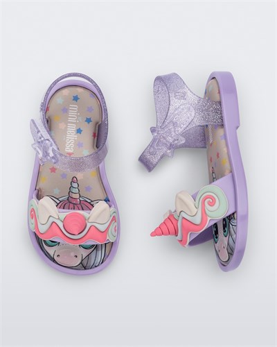 Mini Melissa Mar Sandal Uni BB Lila Kız Bebek  Sandalet