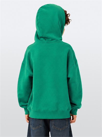 Denokids Kaplan Baskılı Oversize Kapüşonlu Erkek Çocuk Sweatshirt